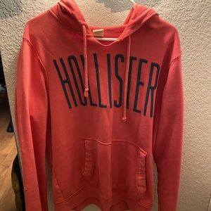 Hollister Hoodie. Size Large. Coral/salmon color.